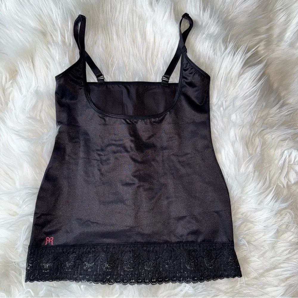 Ruby Ribbon Lace Torsette Open Bust SL3020 Black Size Medium Feminine‎